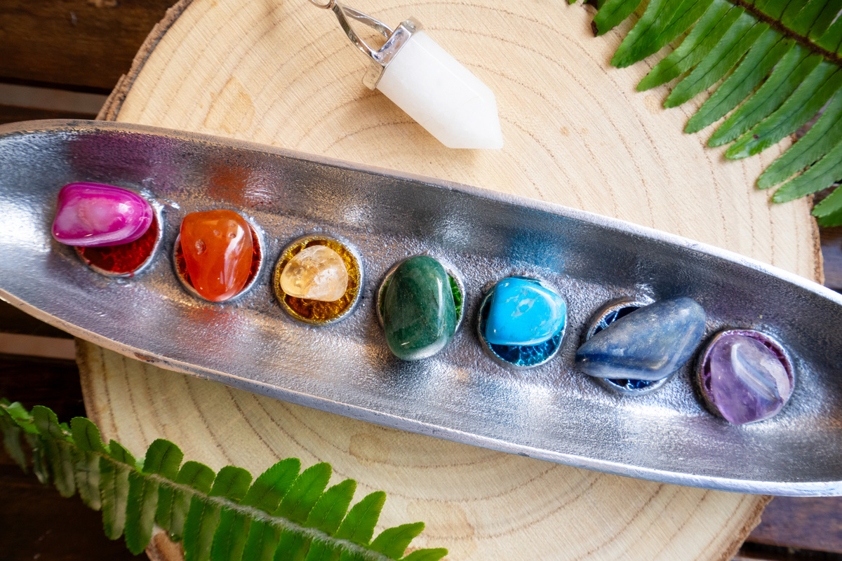 Seven Chakras Stones, Energy Healing Concept